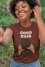 Load image into Gallery viewer, Ladies' short sleeve Good Hair t-shirt