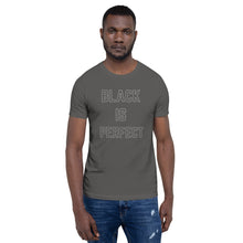 Load image into Gallery viewer, Short-Sleeve Black is Perfect Unisex T-Shirt