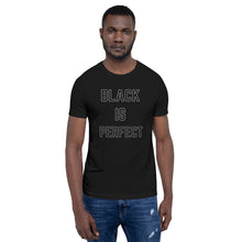 Load image into Gallery viewer, Short-Sleeve Black is Perfect Unisex T-Shirt