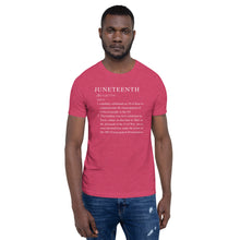 Load image into Gallery viewer, Juneteenth definition Short-Sleeve Unisex T-Shirt