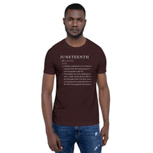 Load image into Gallery viewer, Juneteenth definition Short-Sleeve Unisex T-Shirt
