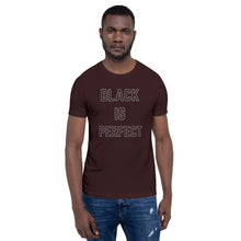 Load image into Gallery viewer, Short-Sleeve Black is Perfect Unisex T-Shirt