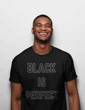 Load image into Gallery viewer, Short-Sleeve Black is Perfect Unisex T-Shirt
